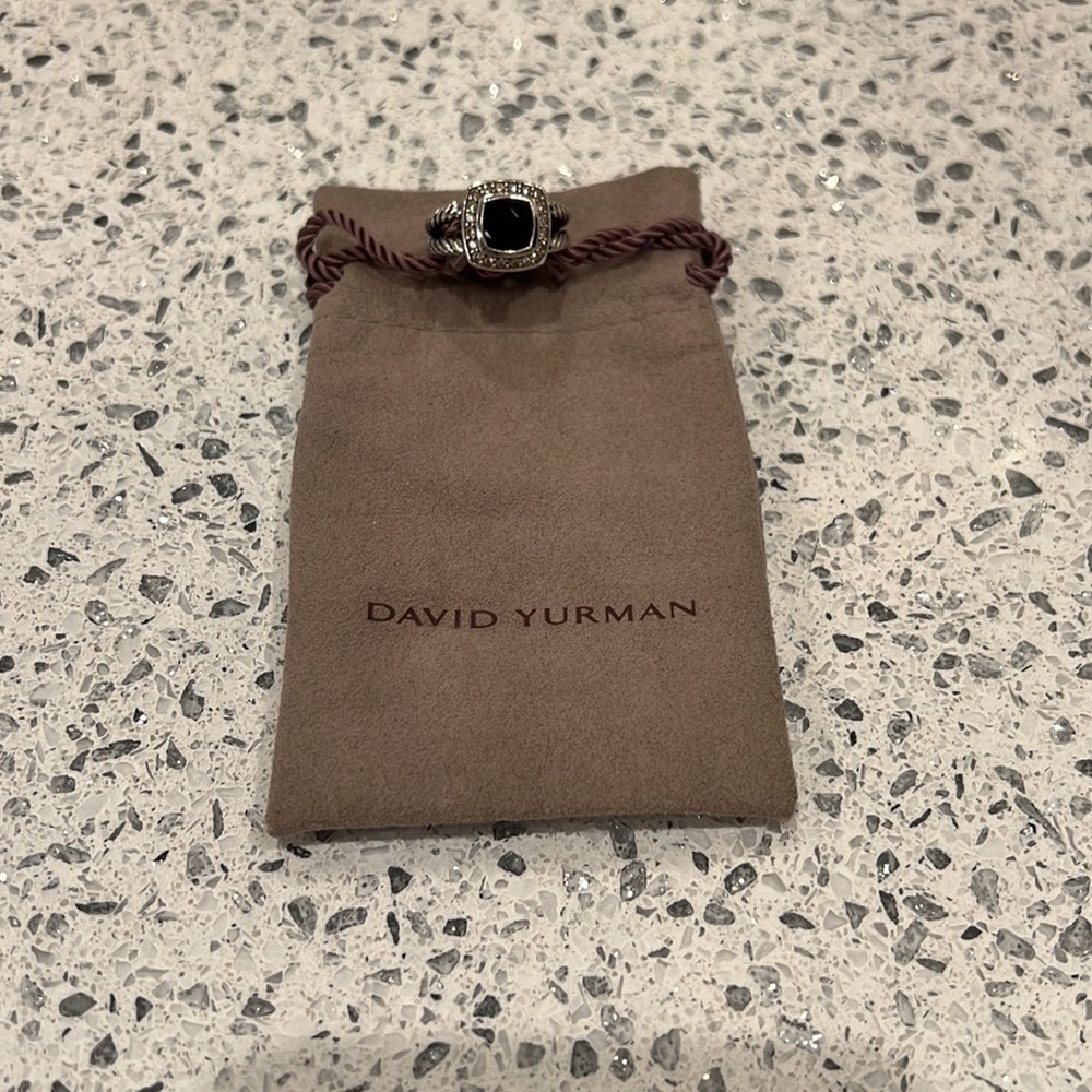 David Yurman Albion Ring Black Onyx Size 5.5 - Picture 3 of 4
